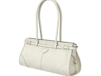 Prada Medium Leather Handbag Low-poly 3D model