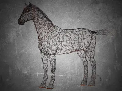 Horse - War No Gear 3D model