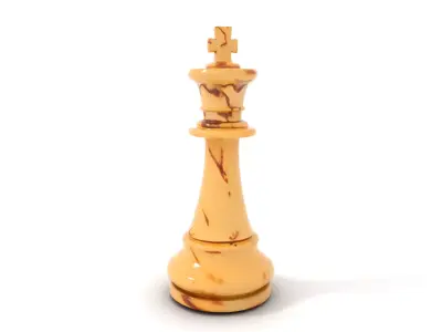 Marble Chess King model pack Low-poly 3D model