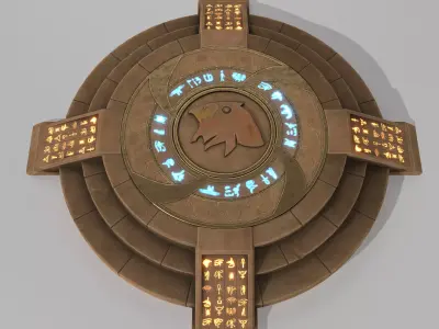 Portal Base Low-poly 3D model