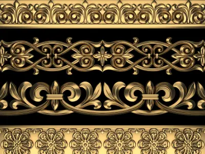 Ornament Element Pack 10 3D model