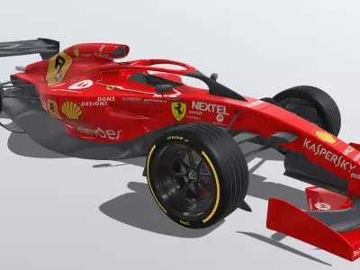 Formula 1 Concept Low-poly 3D model
