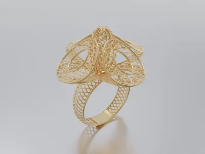 women ring 3D print model shop