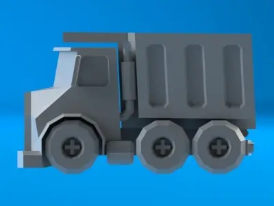 DUMP TRUCK 3D model 8