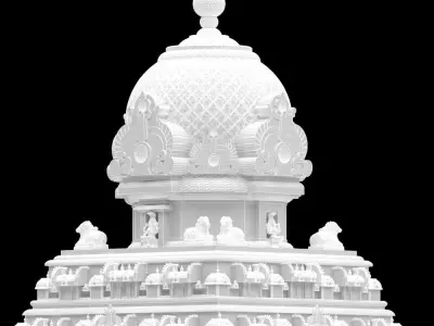 World Famous Thanjavur Big temple Inner 3d model india  3D model