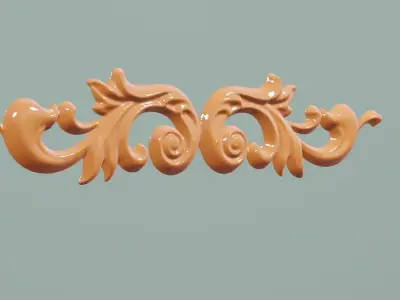 Wood Carving Flower Decor 3D print model