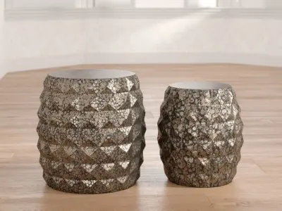 Bull Szeto Two Piece Stool Set - 2 Colour 3D model