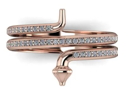 Snake ring Eternity Stacking  Luxury Snake jewelry  Gift for her 3D print model