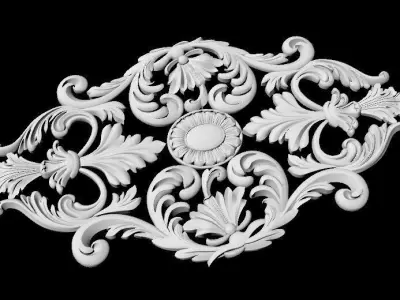 Central decor ornament for furniture 3D model 781