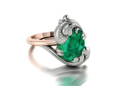 Jewelry Ring Gold 3D print model 7