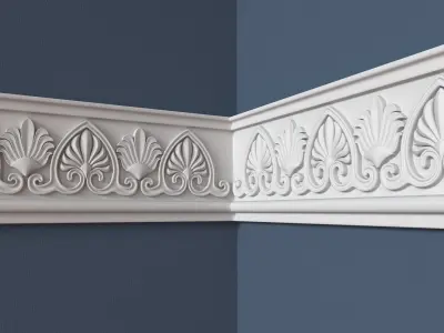 Frieze decorative crown moulding 3D model