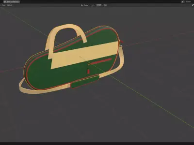 Badminton Bag PBR 3D model