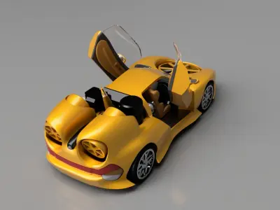 SkyVehicle sports car 3D print model