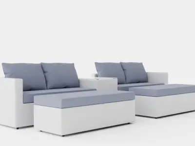 Havana Lounge Set Low-poly 3D model