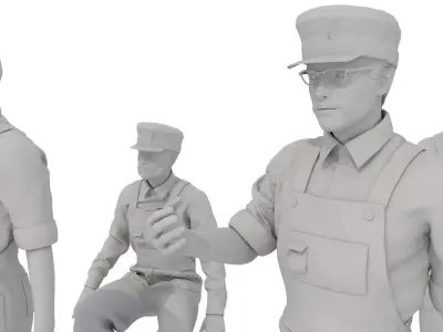 1860s era USA Steam Boat-Ship Engineers Models N-Other Scales 3D print model