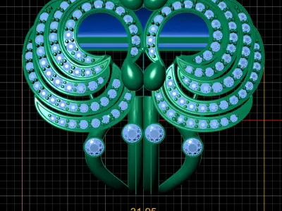 RED RUBY NEW DESIGN RING 3D PRINTABLE MODEL 3D print model