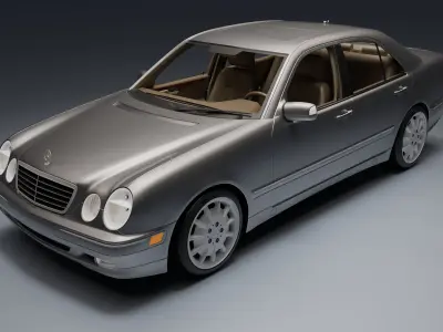 Mercedes-Benz E 320 Low-poly 3D model