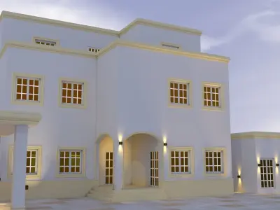 villa house in dubai 3D model