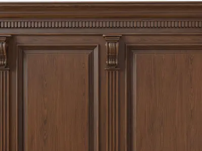 Wooden panel 02 01 3D model