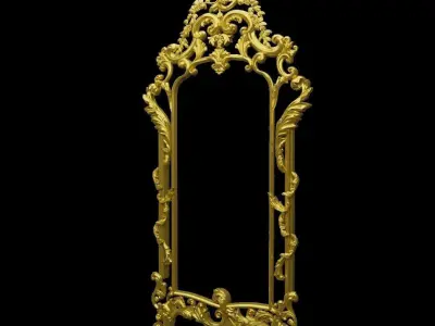 Mirror gold ornate 3D model