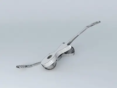 Guitar body Free 3D model