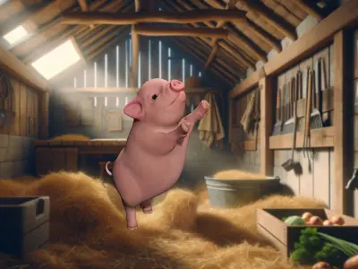 Playful Piglet 3D Pig Model Low-poly 3D model