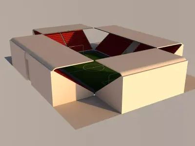 Football Soccer Stadium 3D model
