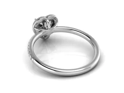 Heart Engagment Jewelry Ring 3D print model