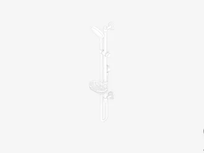 Shower - Rail - Luxury - Vivid - Premium Low-poly 3D model