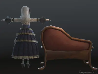 Antique Doll 3D model