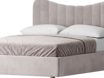 Bed LINE BEIGE by Romatti 3D model