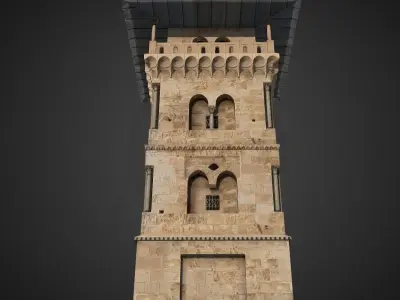 Al Ghawanima Minaret 3d Model 3D model