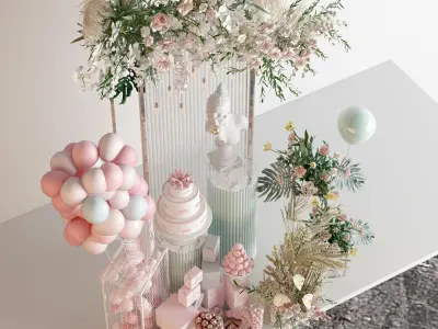 Floristry Fine art display 3D model