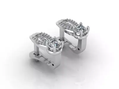 Women Earrings 3DM STL Womens Earring Renders 3D print models   3D print model purchase