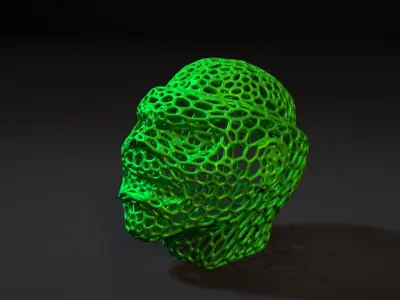 Head Eddie the Ed Voronoi 3D print model