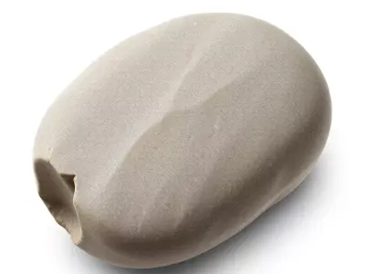 Abstract Ceramic Stone Decorative Sculpture Low-poly 3D model