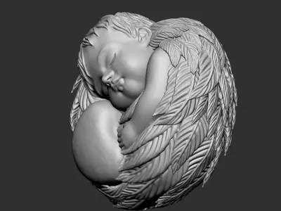sleeping cupid 3D print model