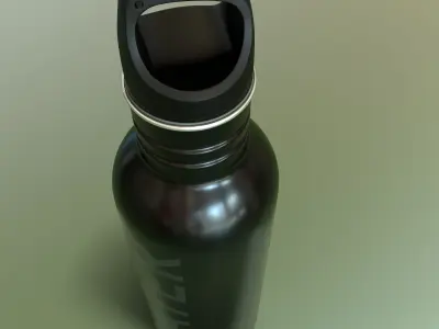 Metal Bottle Water Low-poly 3D model