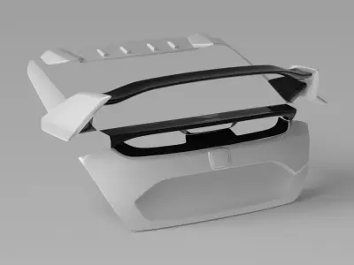 CIVIC TYPE R FK8 Rear Hatch Exterior Model - 3D Laser-Scanned 3D model