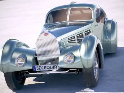 Bugatti Type 57 Aerolithe 1935 3D model