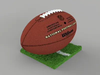 Rugby ball 3D print model