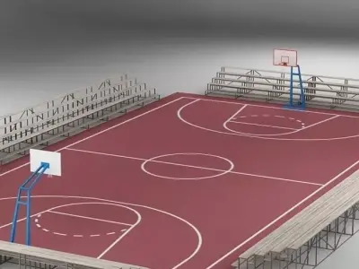 Basketball Court 01 3D model