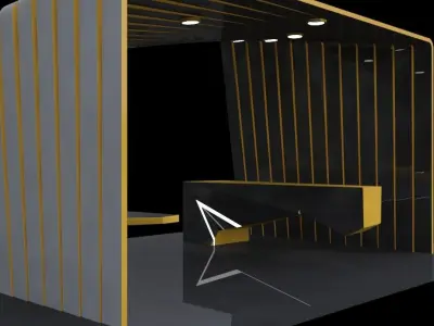 Stand Line Free 3D model