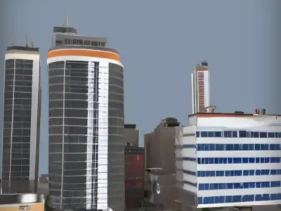 Realistic Low Poly Modern City 3D Model  3D print model