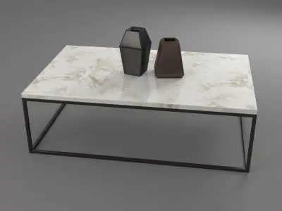 Marble Table Rectangle  3D model