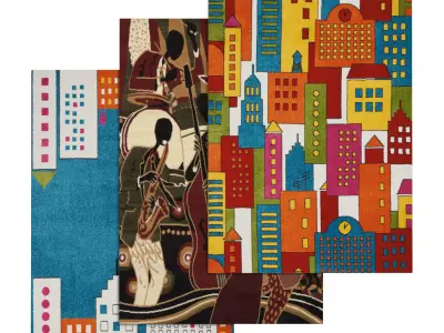 Rug Set 1002 3D model