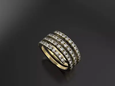 Snake ring 3D print model 13