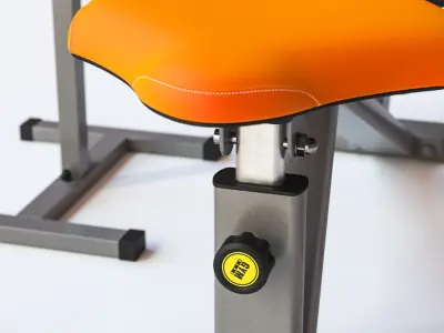 Excercise bench with equipment 3D model