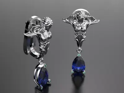 Magerit Earrings  3D print model