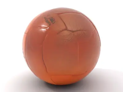 Vintage Leather Soccer Ball model pack Low-poly 3D model